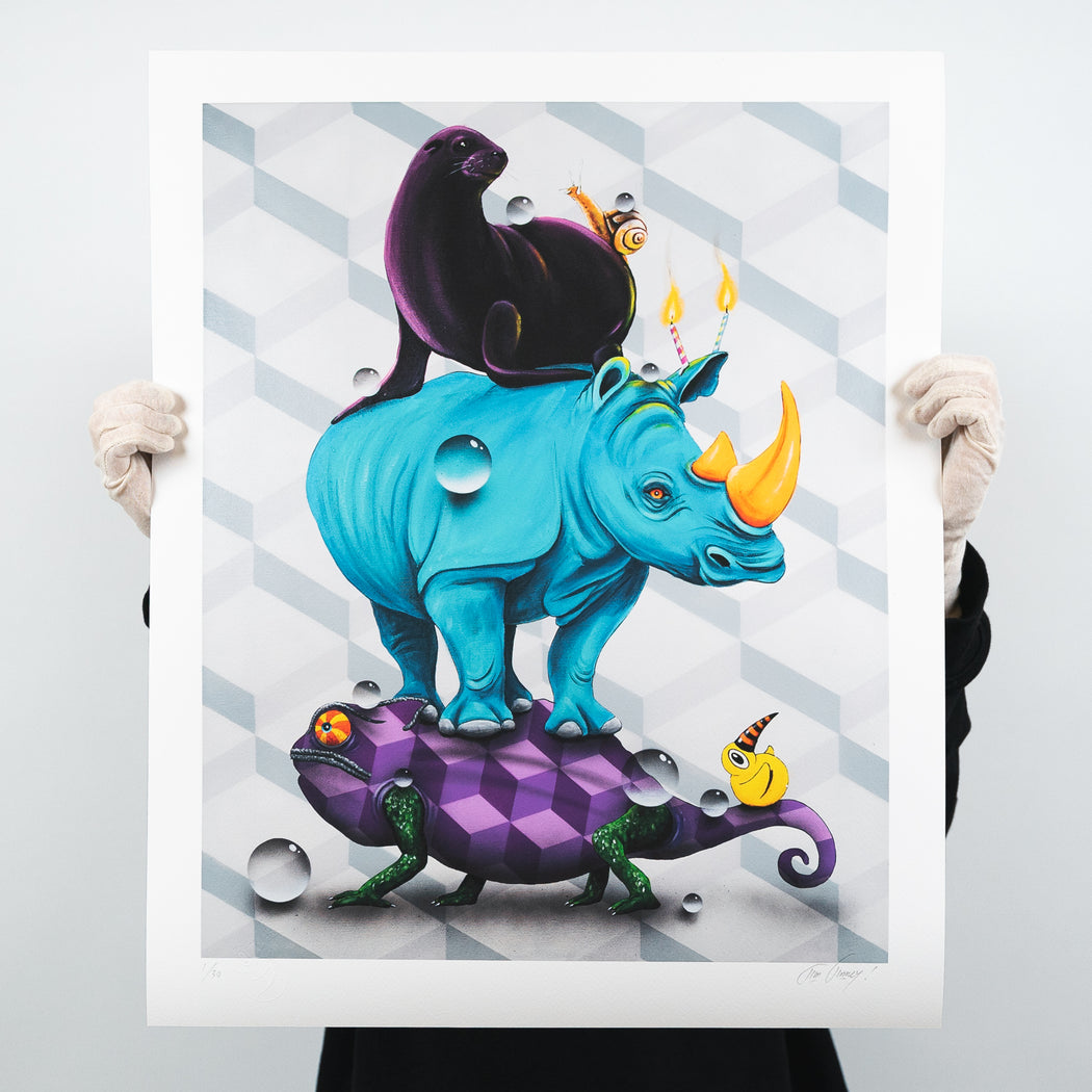 A Bit Heavy – Tim Timmey – Artscape Warehouse – Street art print – Urban art print for sale – Limited edition street art print