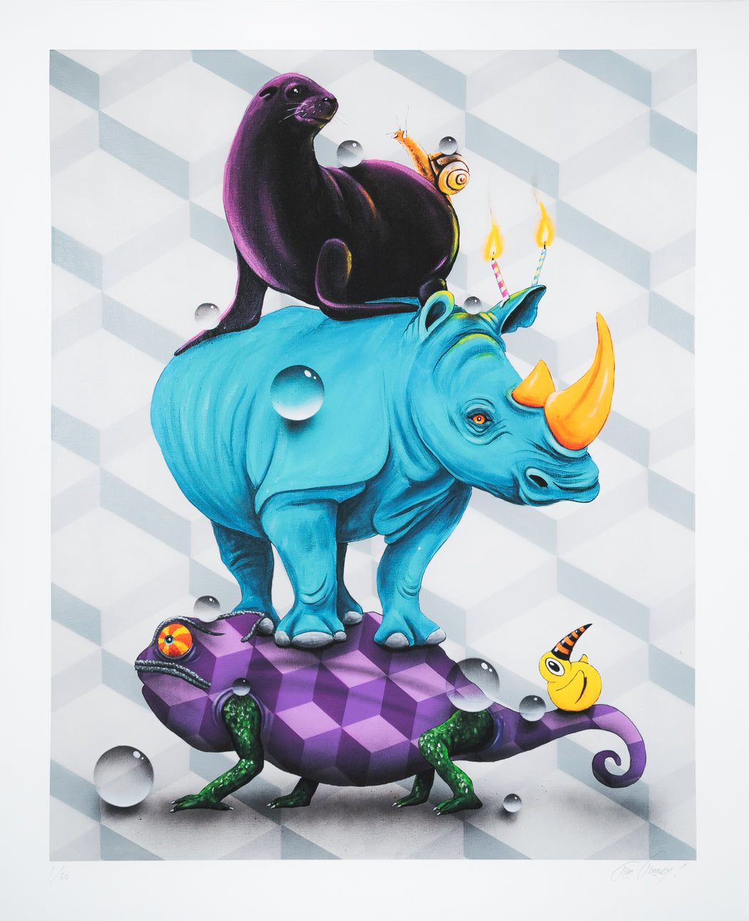 A Bit Heavy – Tim Timmey – Artscape Warehouse – Street art print – Urban art print for sale – Limited edition street art print
